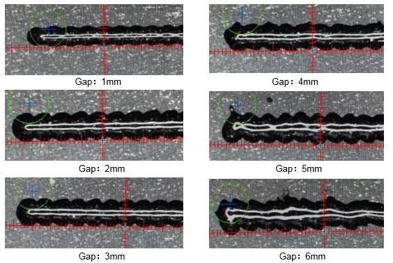 1~6mm點膠高度噴射效果圖